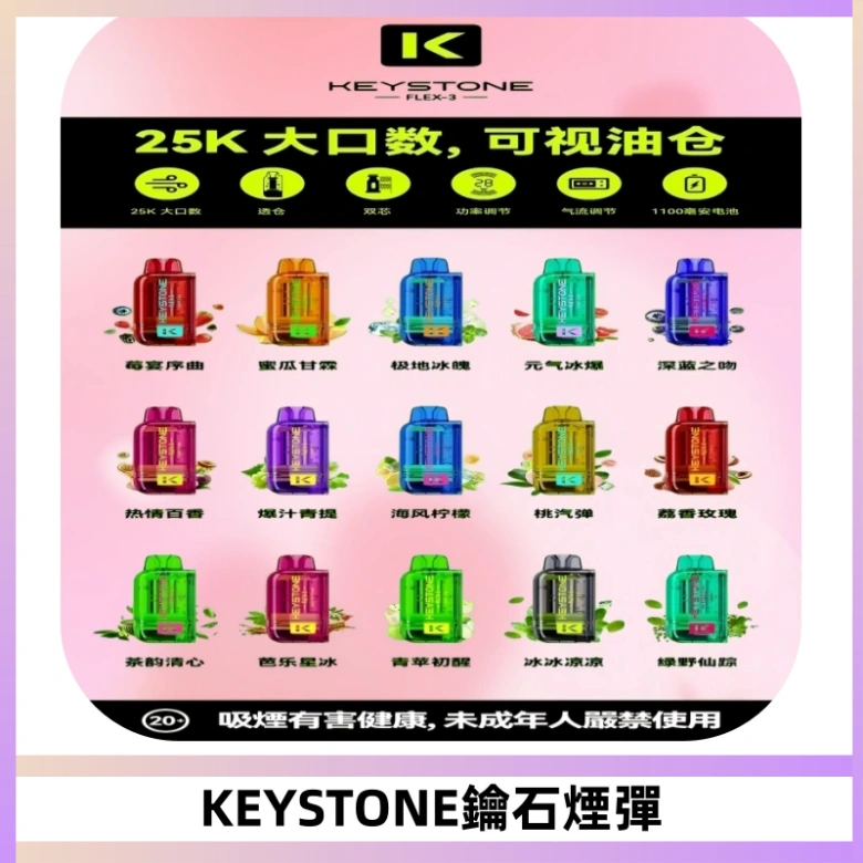 KEYSTONE FLEX-3 鑰石大容量25000口專彈專機套裝